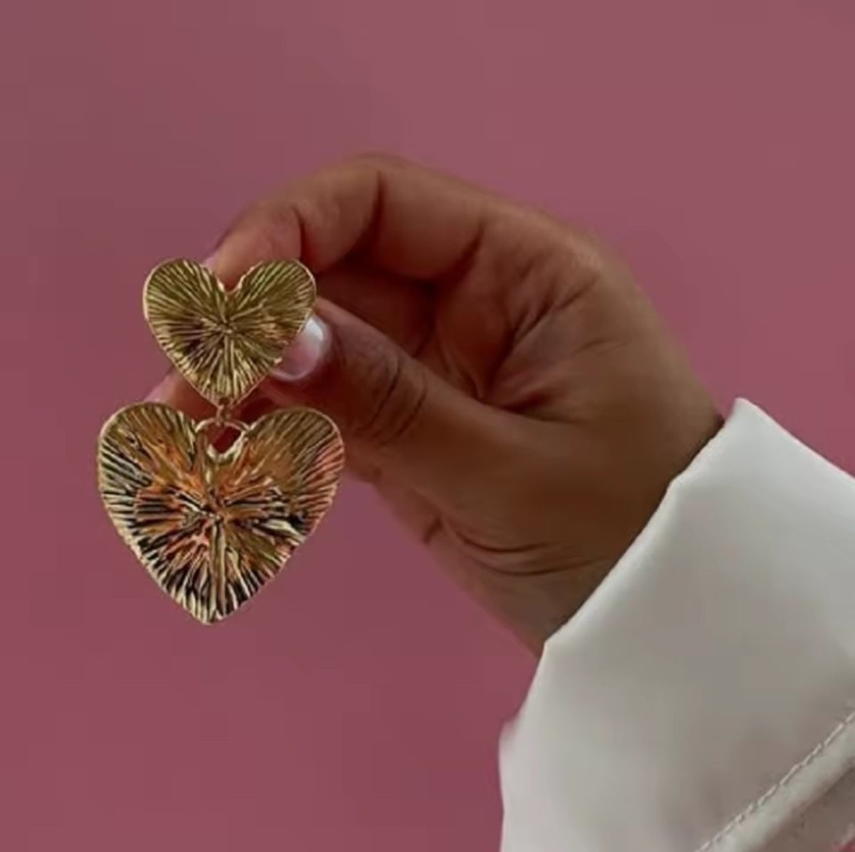 The HER Statement Heart Earrings